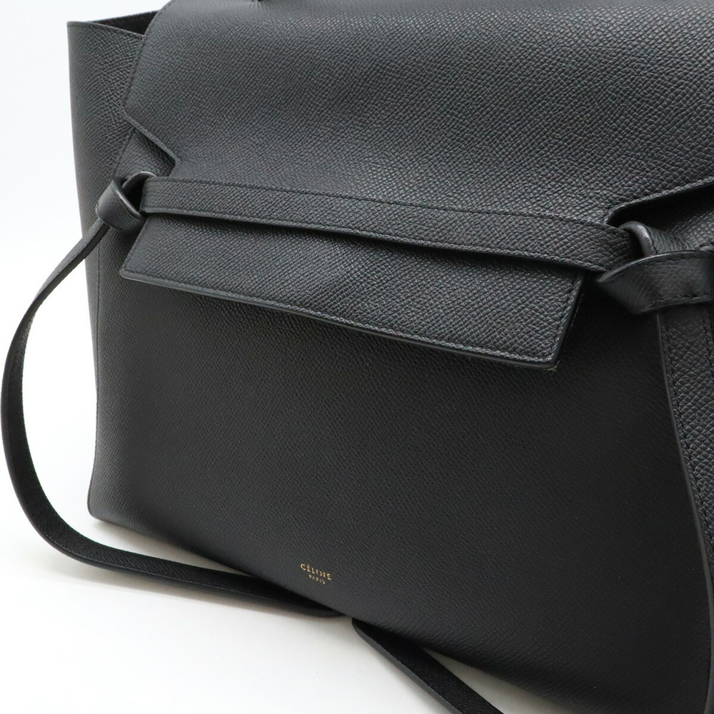 CELINE Belt Bag Shoulder Bag Black Leather - Picture 8 of 9